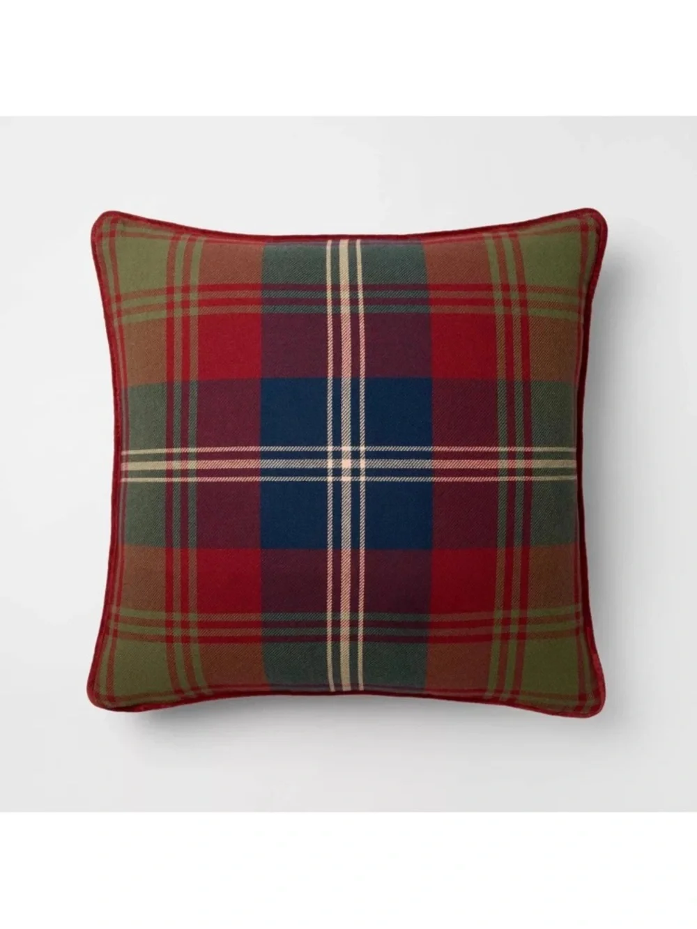 24”x24” Tartan Holiday Plaid Pillow - Threshold™ designed with Studio McGee NEW!